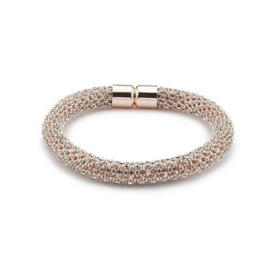Diamante rope effect bracelet